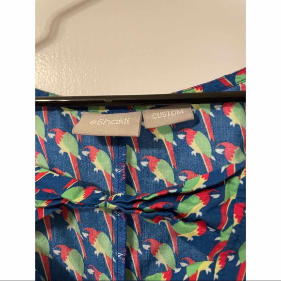 Eshakti tropical parrot print bow front dress 8P - Picture 5 of 7